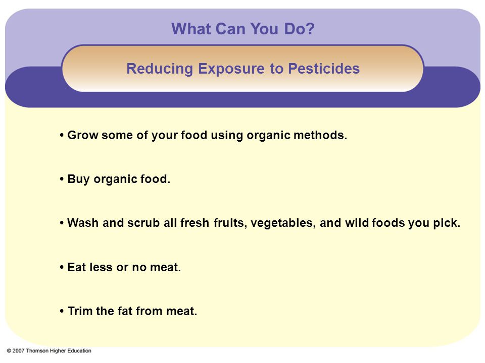 Reducing Exposure to Pesticides