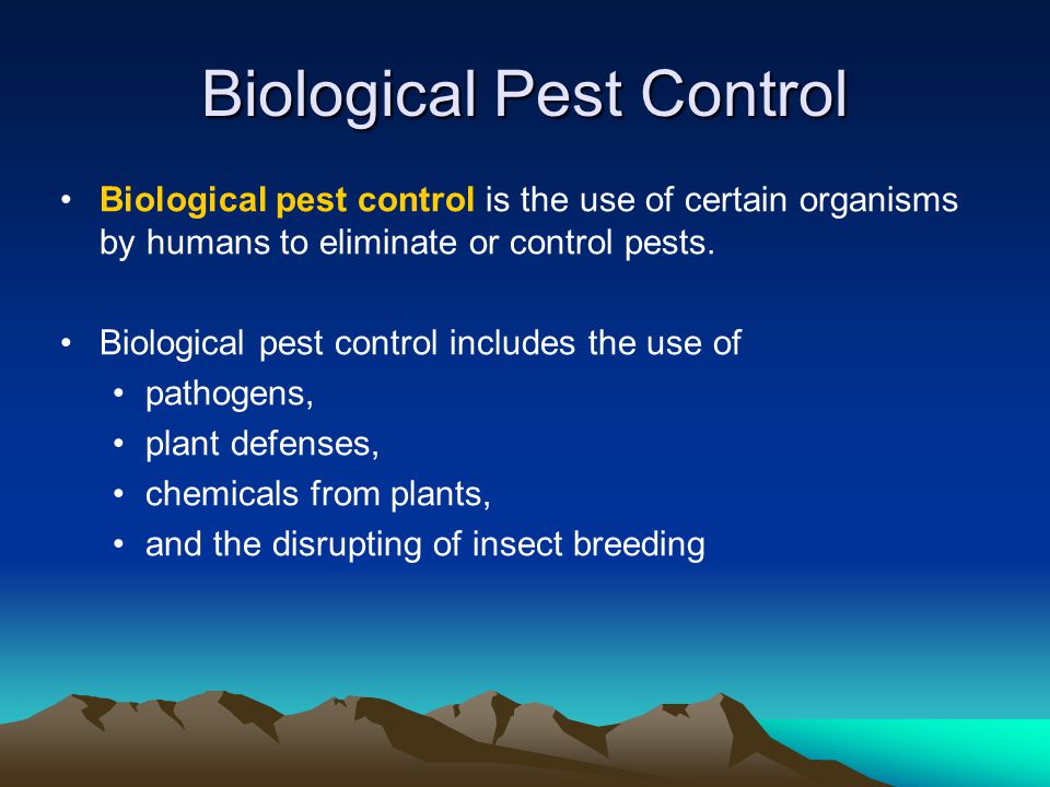 Biological Pest Control