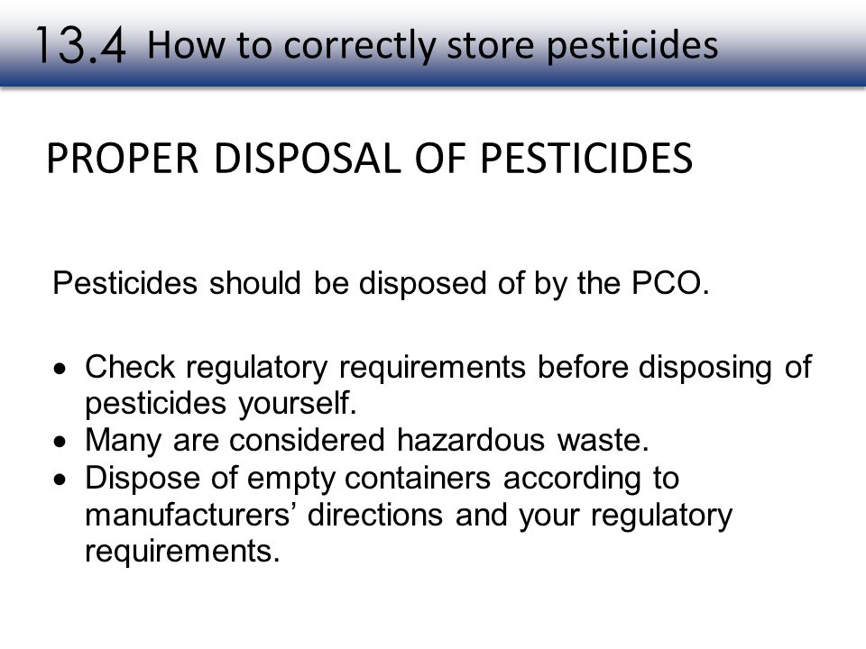 How to correctly store pesticides