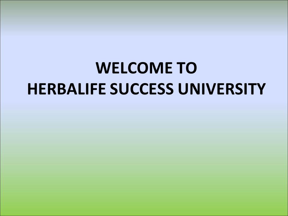 Welcome To Herbalife Success University Ppt Video Online