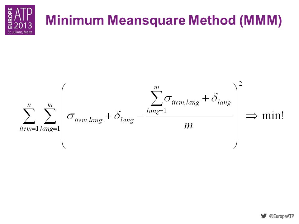 Minimum Meansquare Method (MMM)