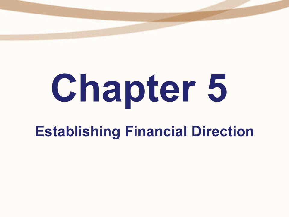 Establishing Financial Direction
