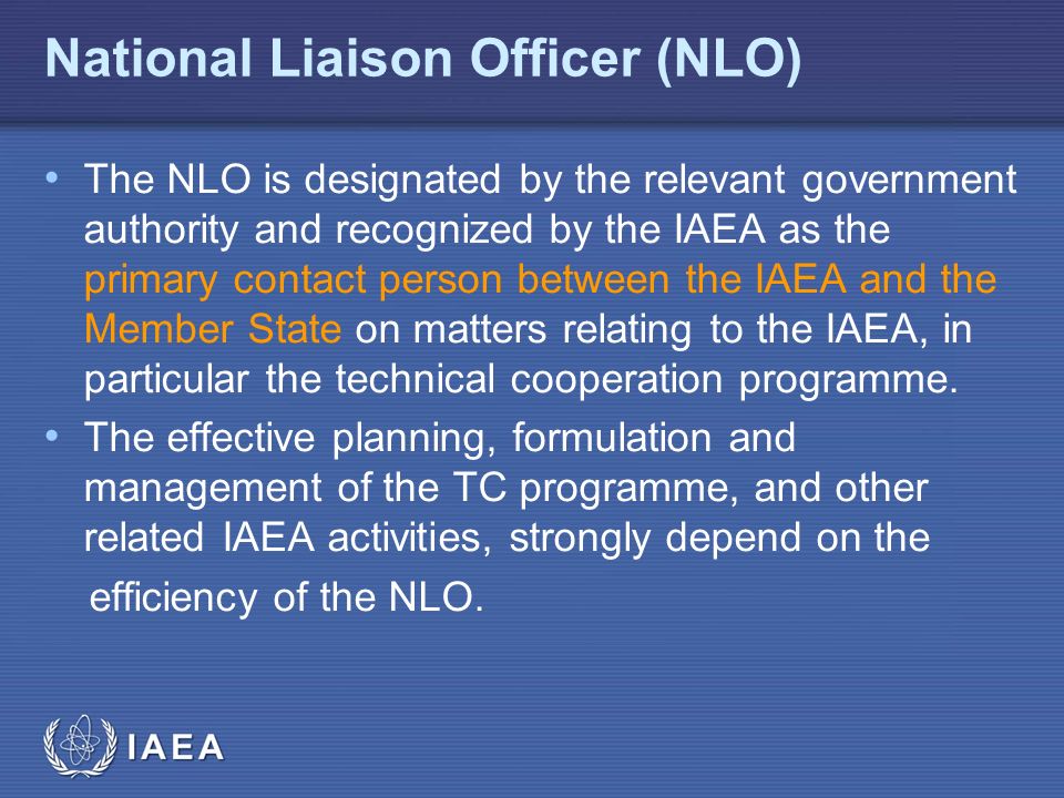 National Liaison Officer (NLO)