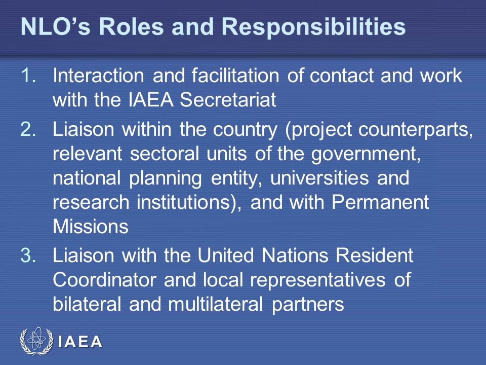 NLO’s Roles and Responsibilities