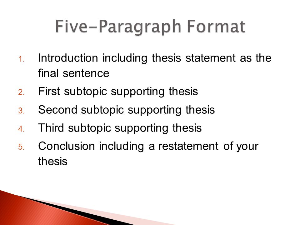 Five-Paragraph Format