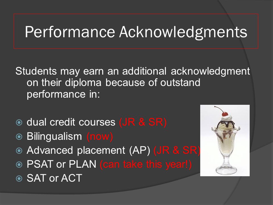 Performance Acknowledgments