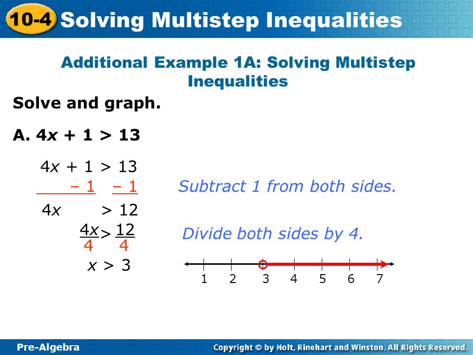 Additional Example 1A: Solving Multistep Inequalities