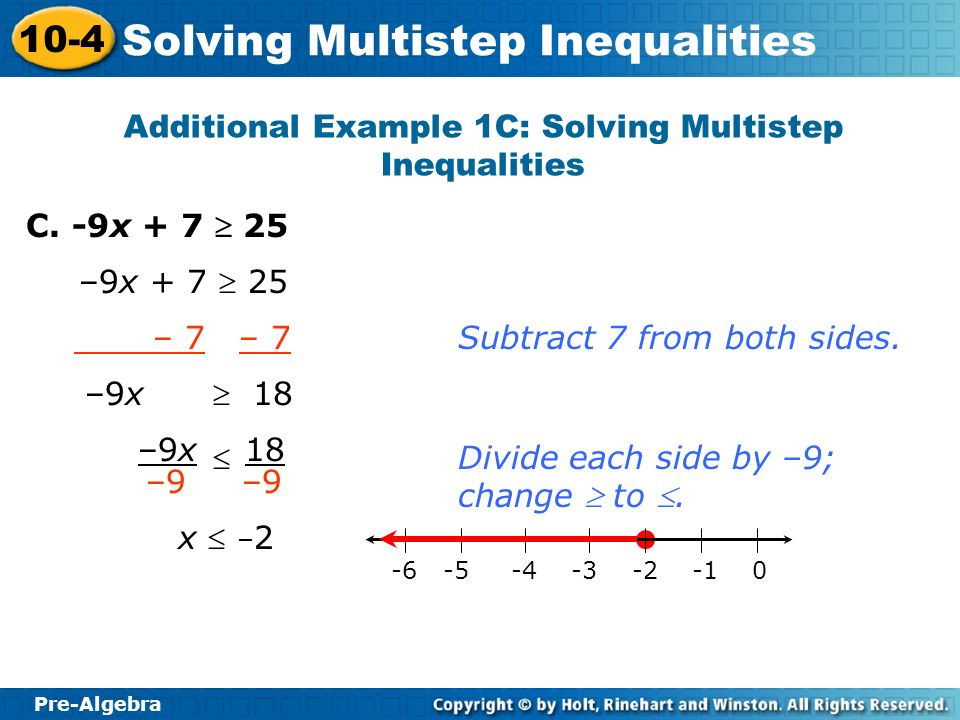 Additional Example 1C: Solving Multistep Inequalities