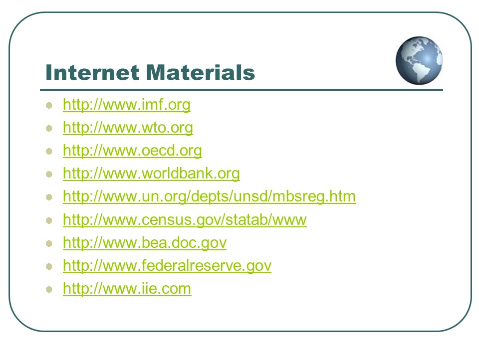Internet Materials