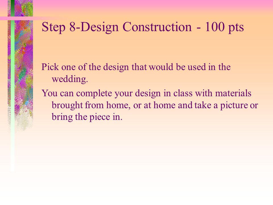Step 8-Design Construction pts
