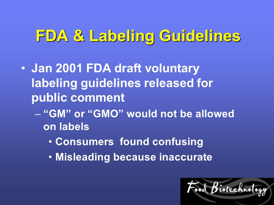 FDA & Labeling Guidelines