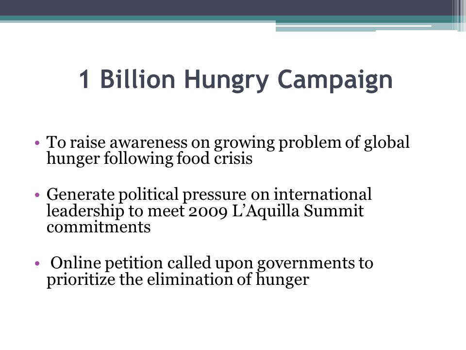 1 Billion Hungry Campaign
