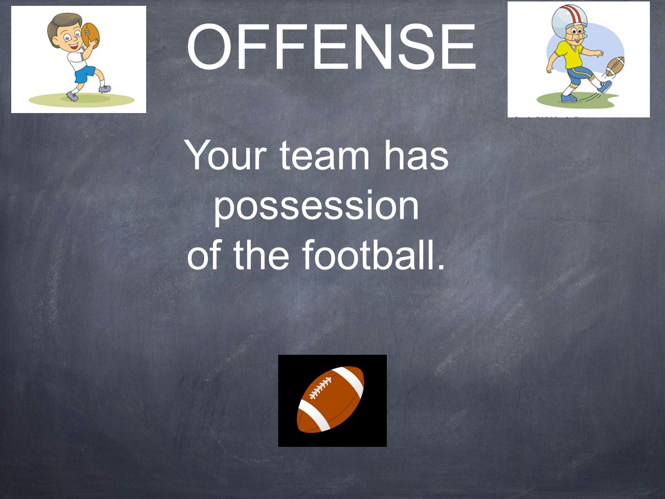 Your team has possession