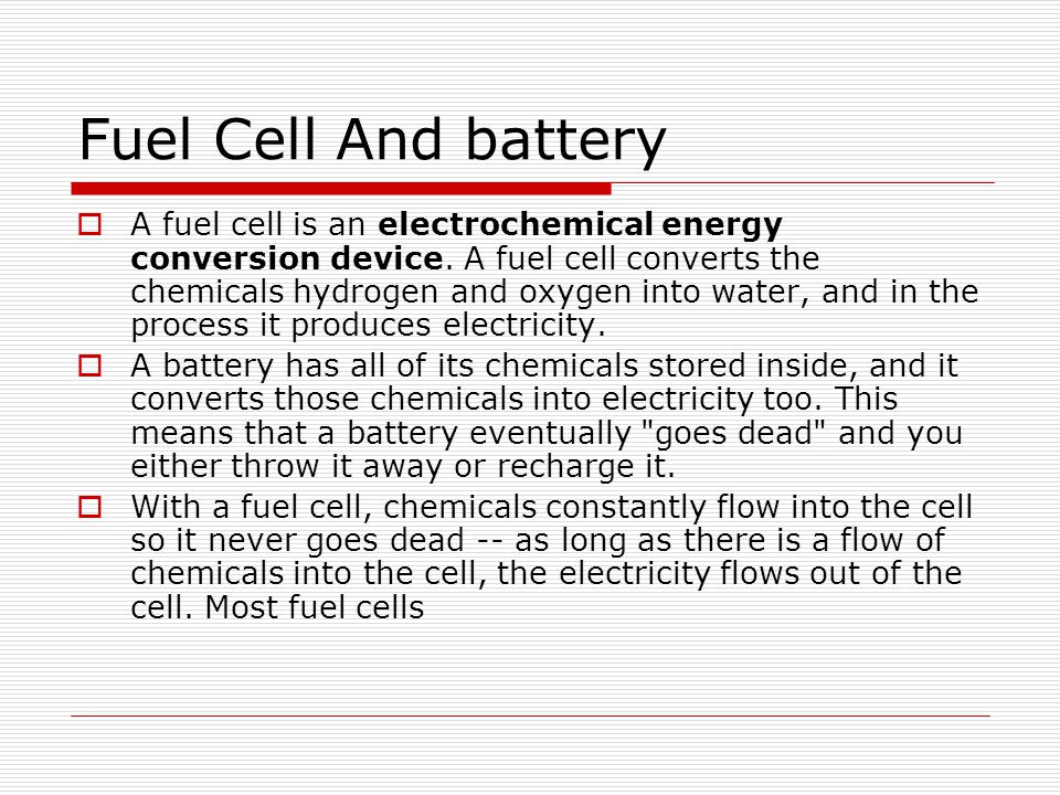 Fuel Cell And battery