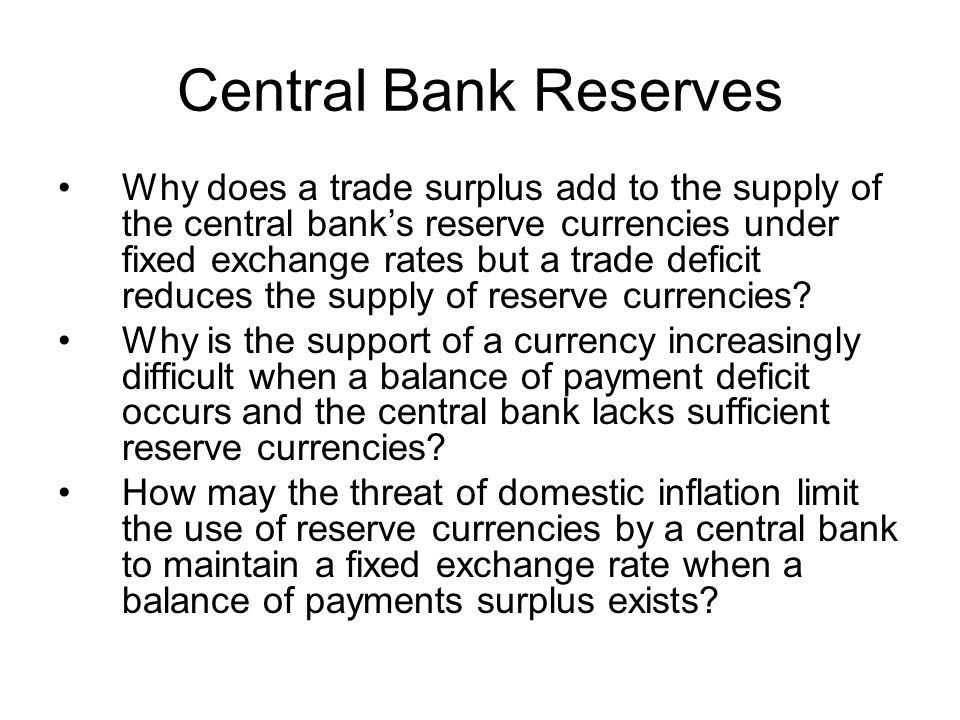 Central Bank Reserves