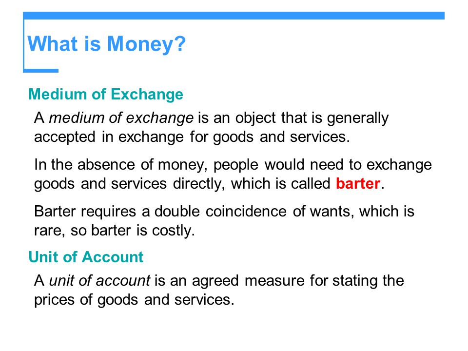 What is Money Medium of Exchange