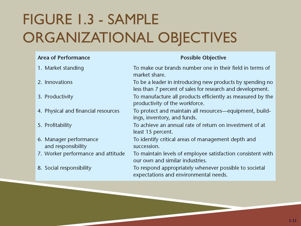 Figure Sample Organizational Objectives