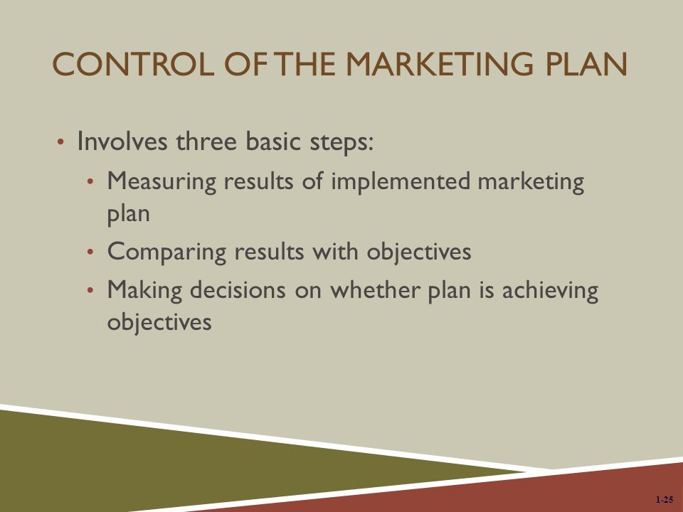 Control of the Marketing Plan