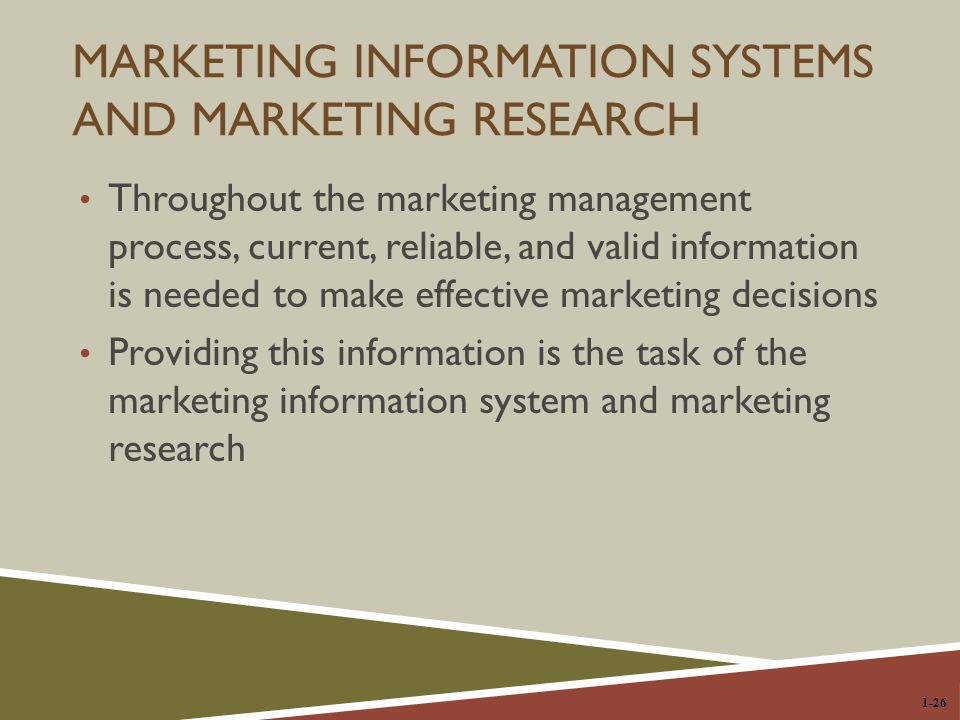Marketing Information Systems and Marketing Research