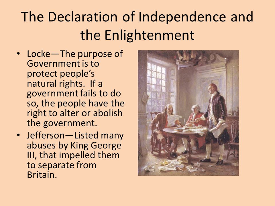 The Declaration of Independence and the Enlightenment