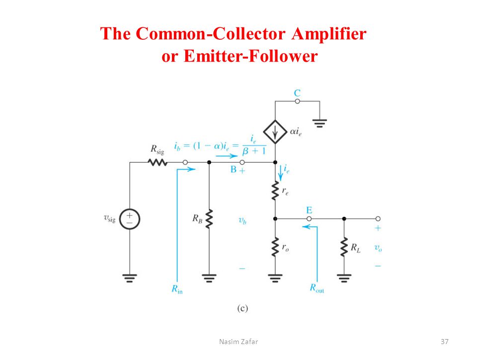 The Common-Collector Amplifier or Emitter-Follower