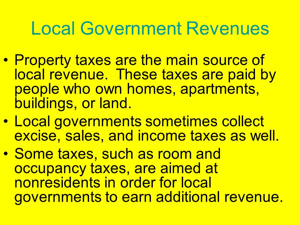 Local Government Revenues