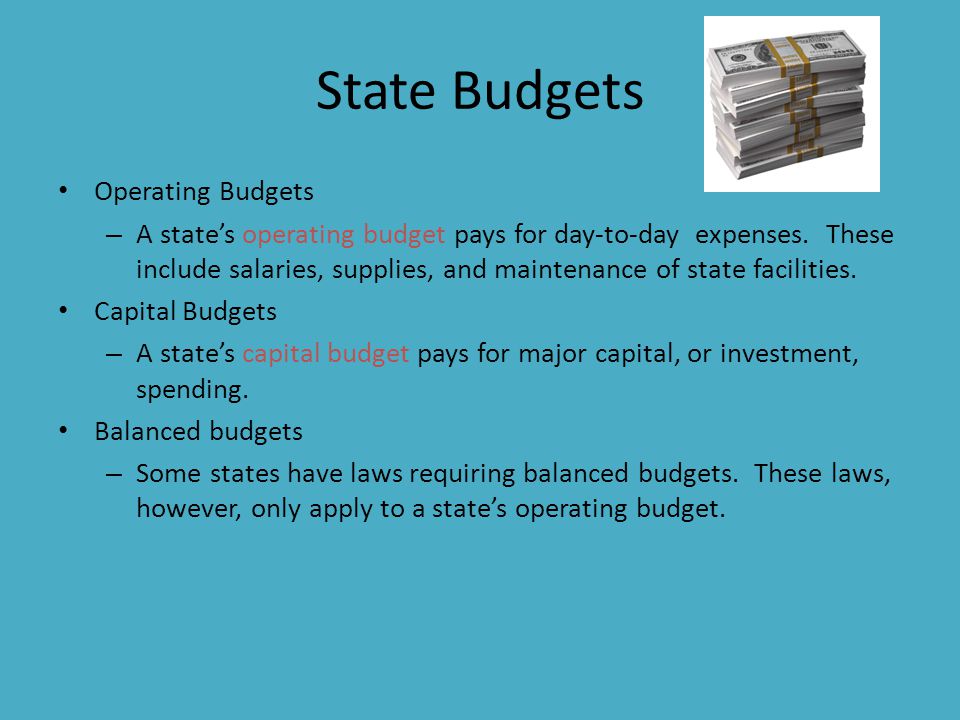 State Budgets Operating Budgets
