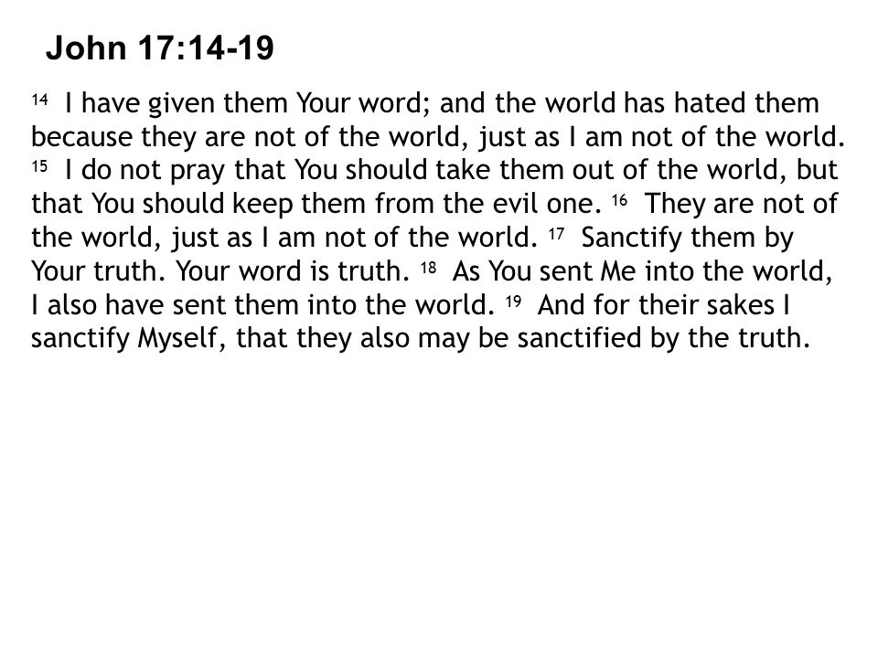 John 17:14-19