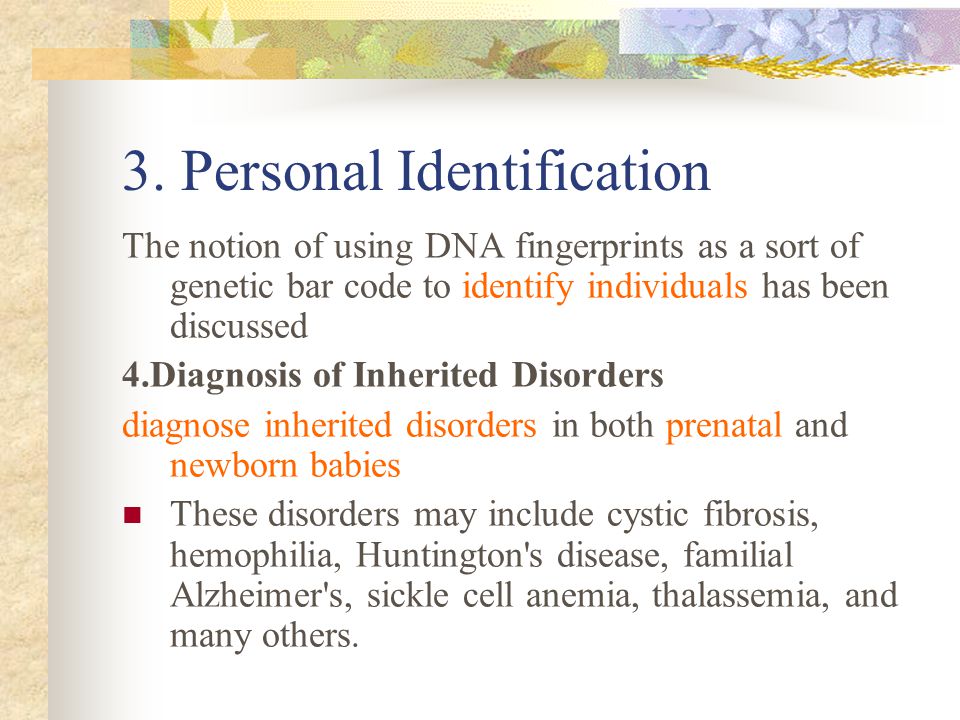 3. Personal Identification