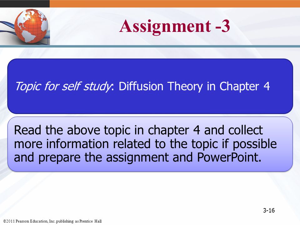 Assignment -3 Topic for self study: Diffusion Theory in Chapter 4.
