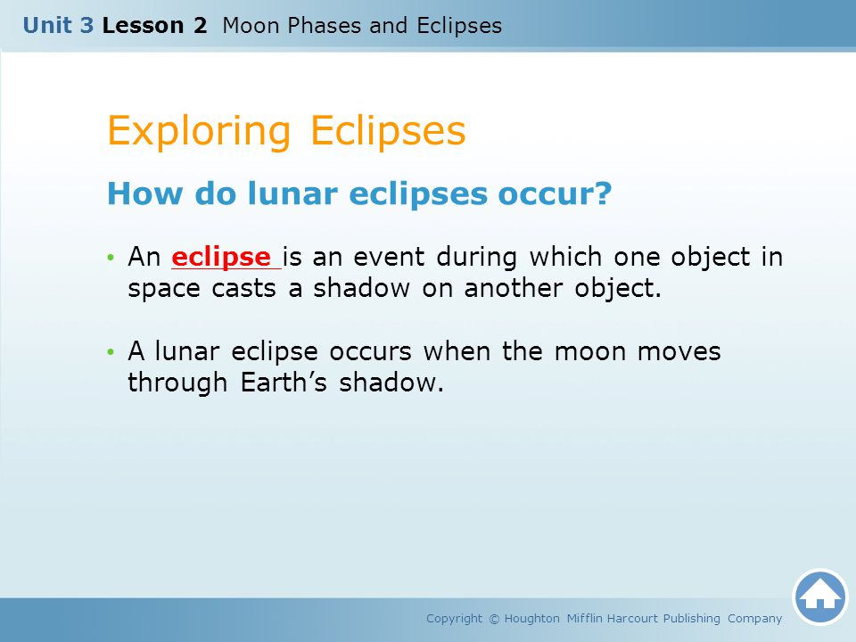 Exploring Eclipses How do lunar eclipses occur