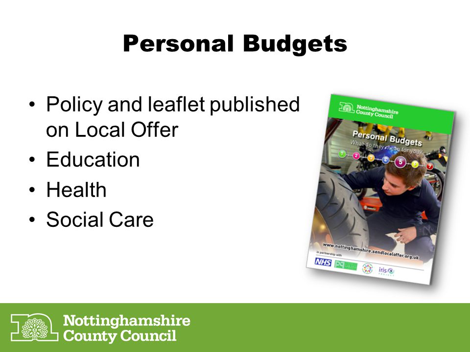 Personal Budgets Policy and leaflet published on Local Offer Education