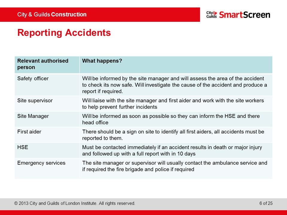 Reporting Accidents