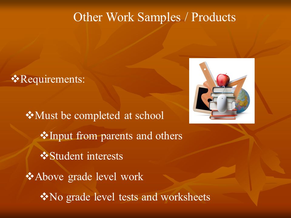 Other Work Samples / Products