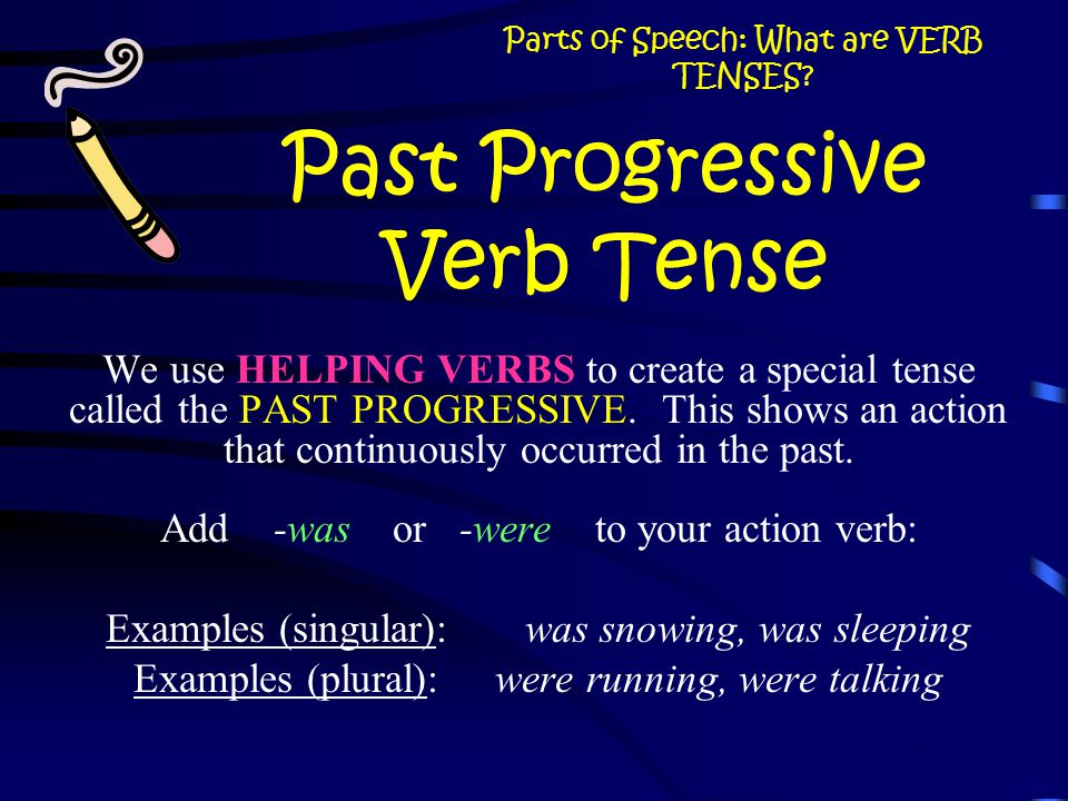 Past Progressive Verb Tense