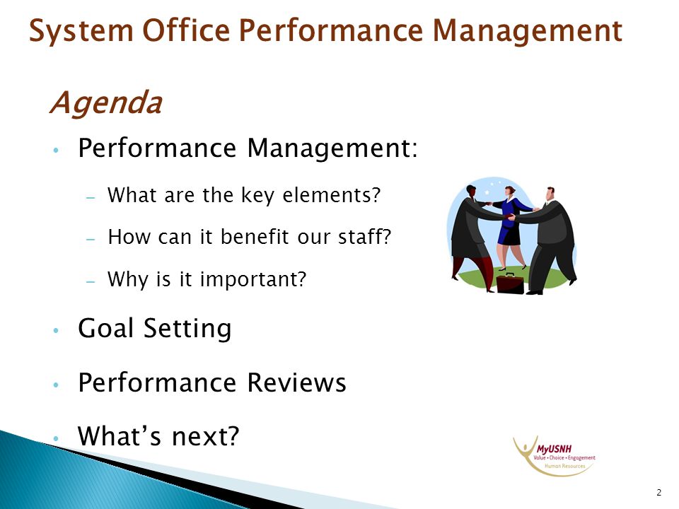 System Office Performance Management Agenda