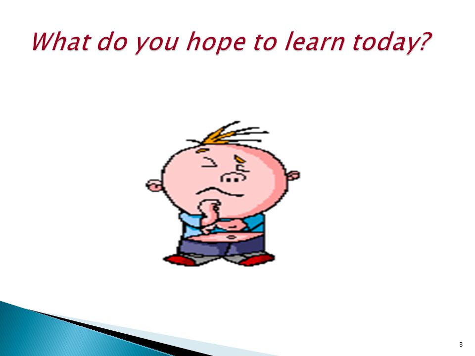 What do you hope to learn today