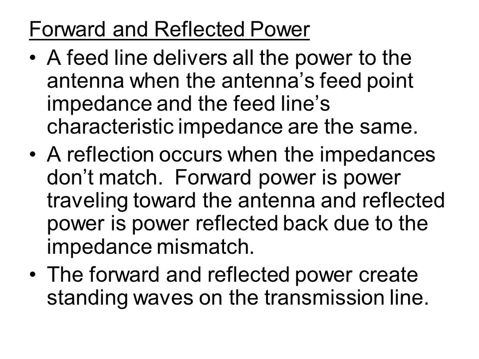 Forward and Reflected Power