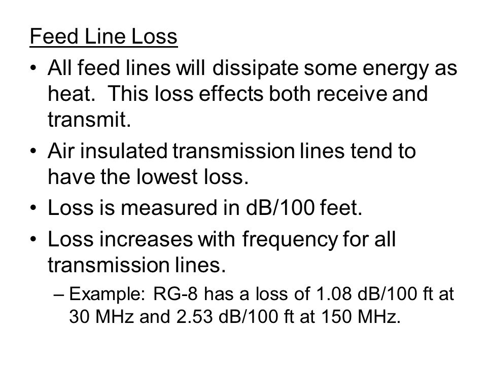 Air insulated transmission lines tend to have the lowest loss.
