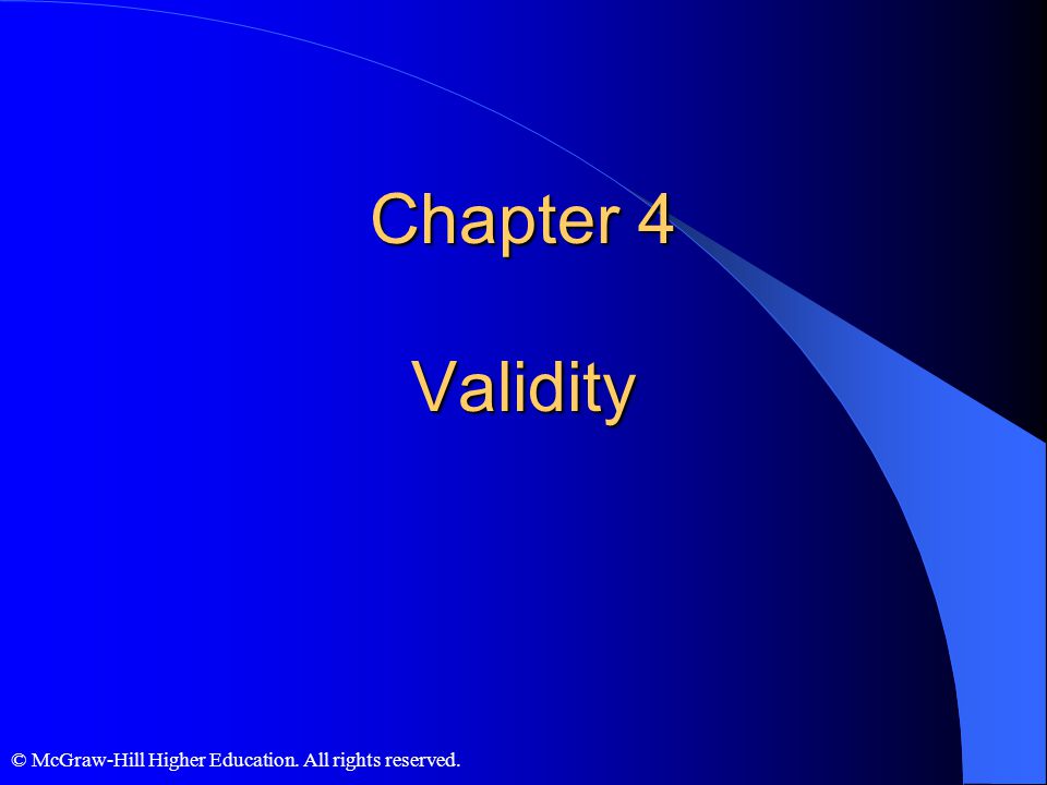 Chapter 4 Validity