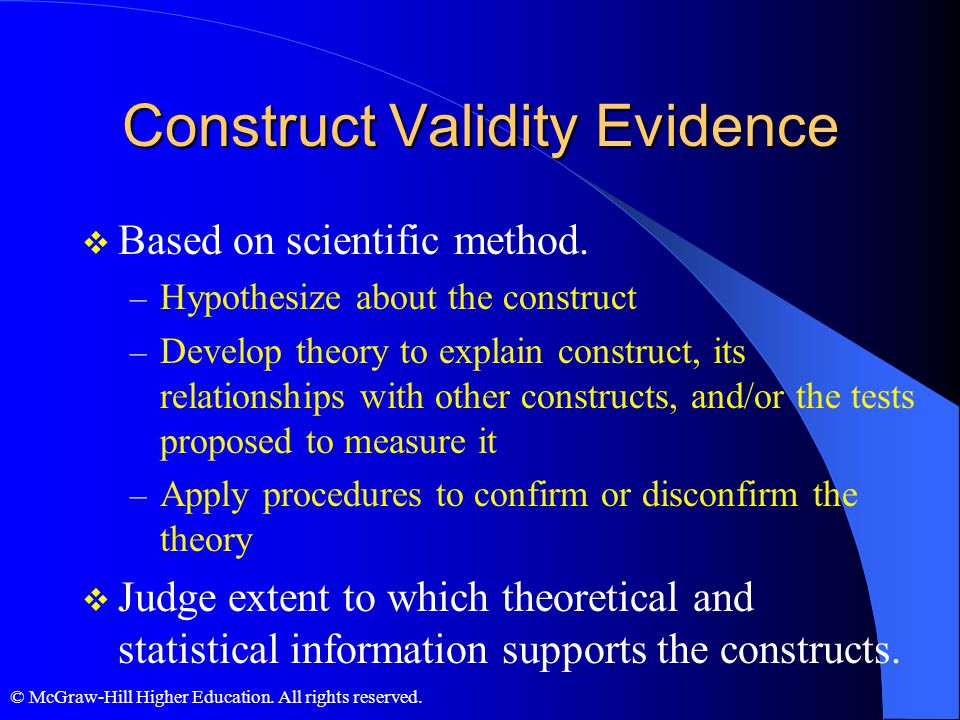 Construct Validity Evidence