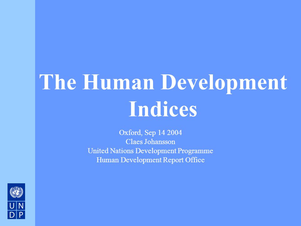 The Human Development Indices