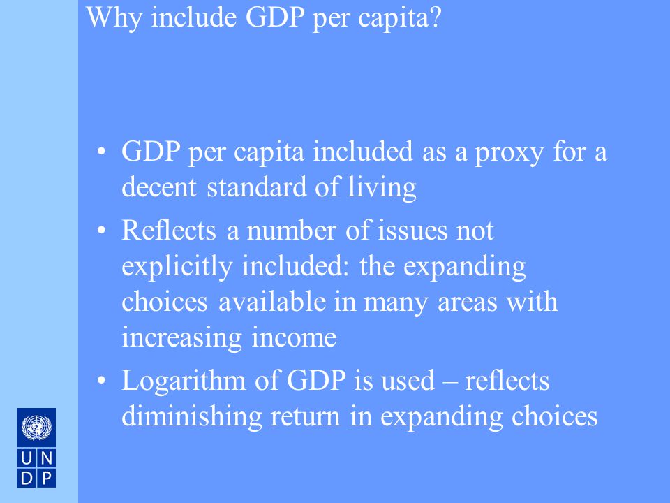 Why include GDP per capita