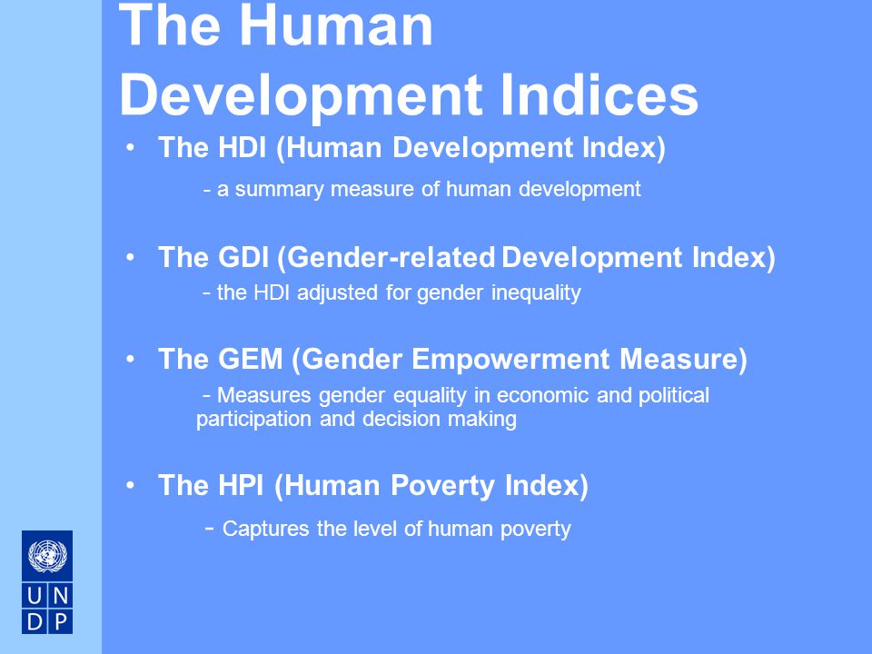 The Human Development Indices