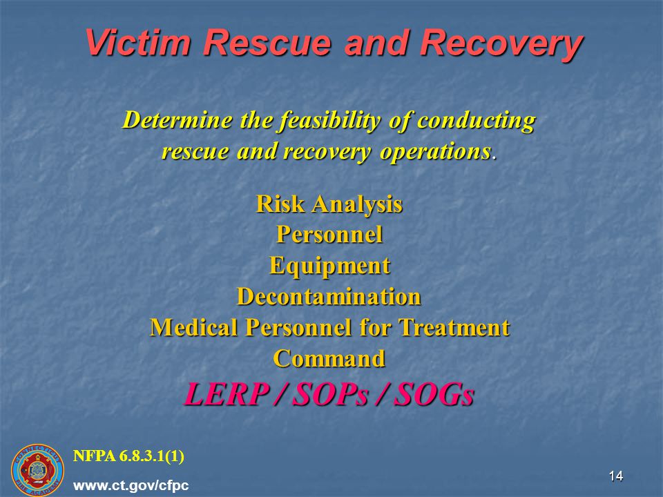 Victim Rescue and Recovery Medical Personnel for Treatment