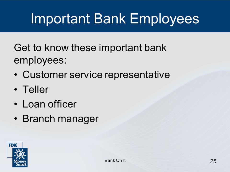Important Bank Employees