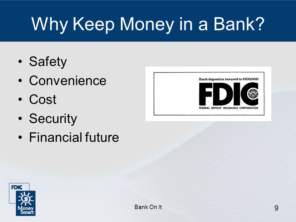 Why Keep Money in a Bank Safety Convenience Cost Security