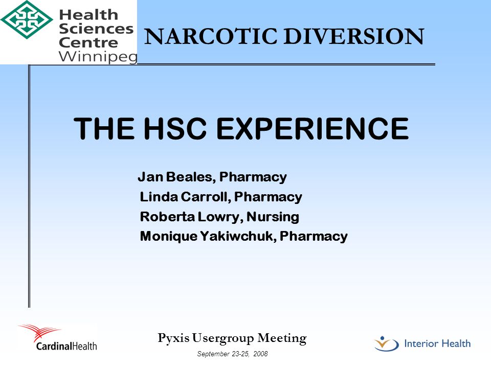 The Hsc Experience Narcotic Diversion Jan Beales Pharmacy Ppt Video Online Download