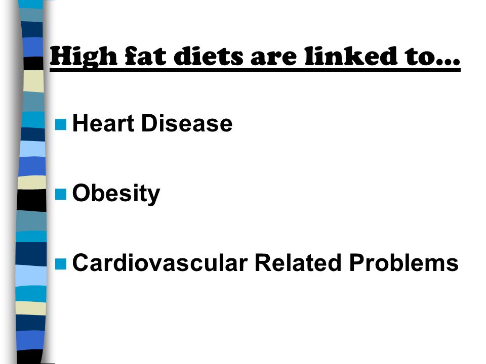 High fat diets are linked to…
