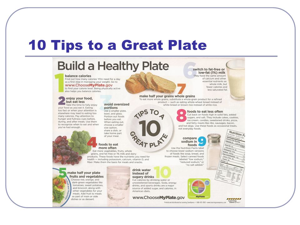 10 Tips to a Great Plate